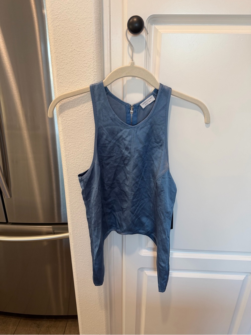 Blue Silk Tank